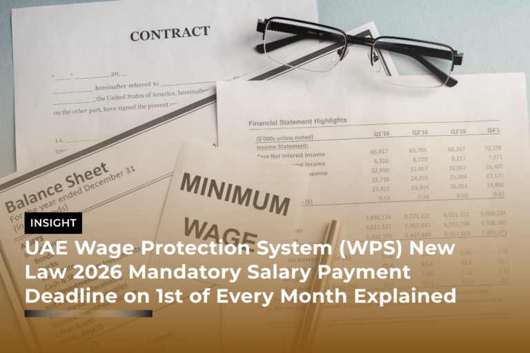 UAE Wage Protection System (WPS) New Law 2026 Mandatory Salary Payment Deadline on 1st of Every Month Explained