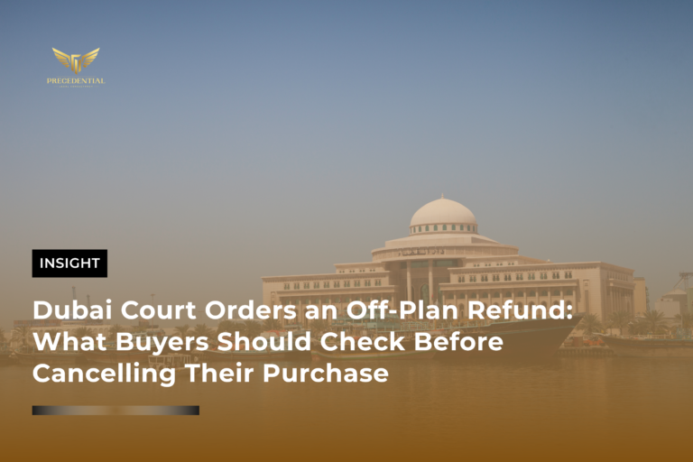 Dubai Court Orders an Off-Plan Refund What Buyers Should Check Before Cancelling Their Purchase
