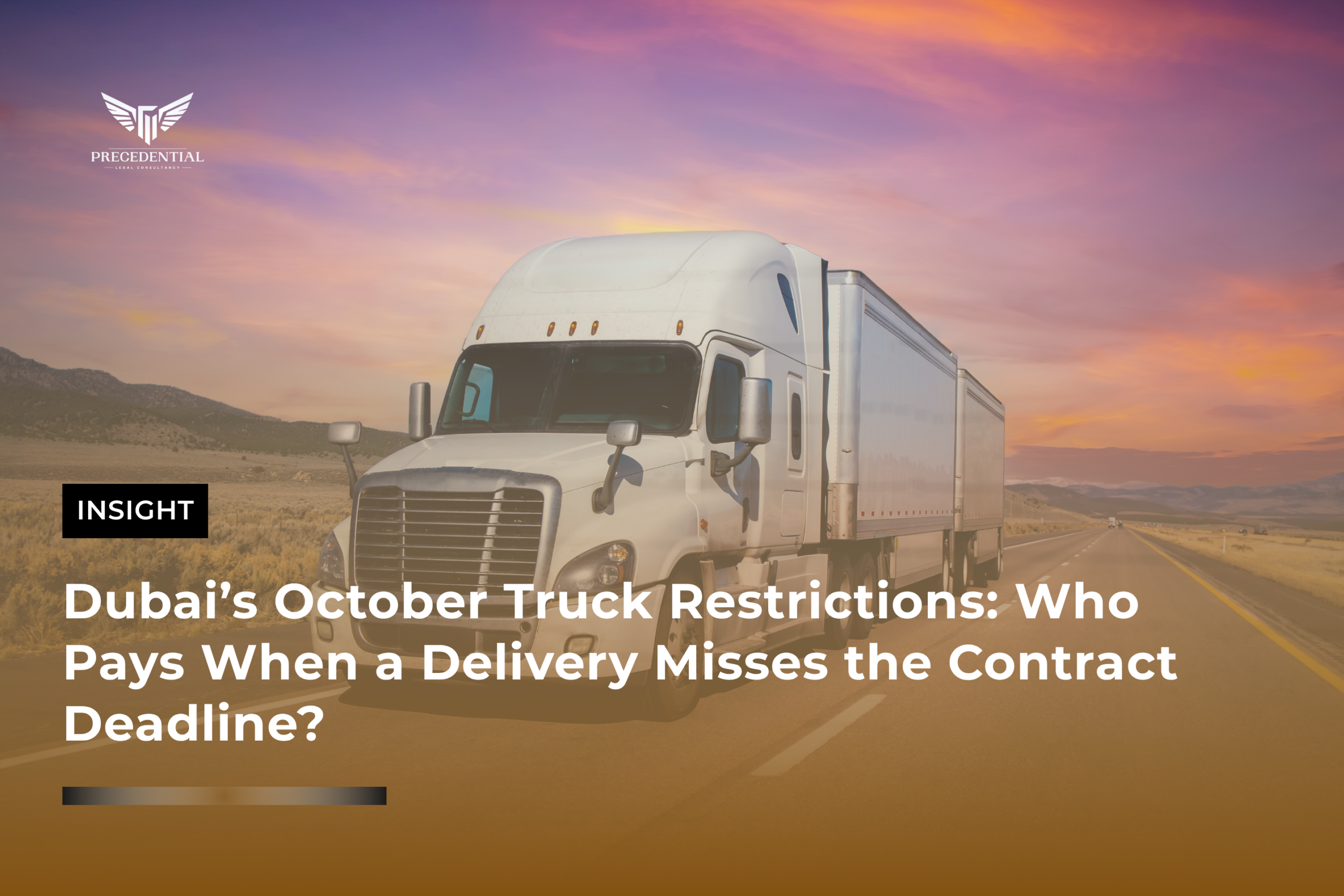 Dubai’s October Truck Restrictions: Who Pays When a Delivery Misses the Contract Deadline?